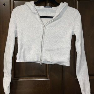 Grey cropped sweater from Brandy Melville